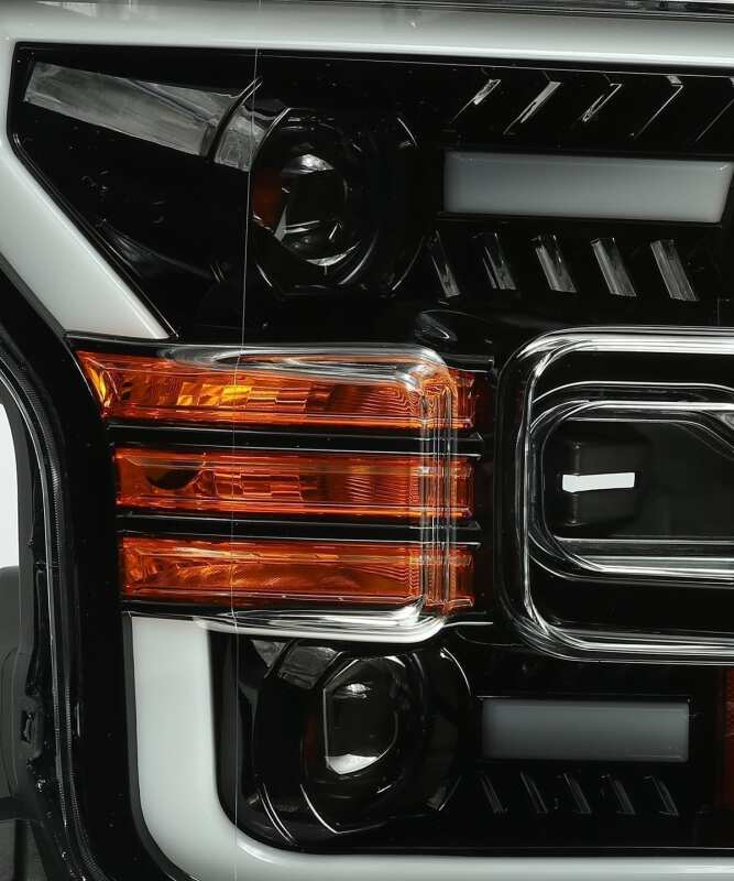 AlphaRex 15-17 Ford F-150 PRO-Series Proj Headlights Plank Style Gloss Blk w/Activ Light/Seq Signal - Image 4