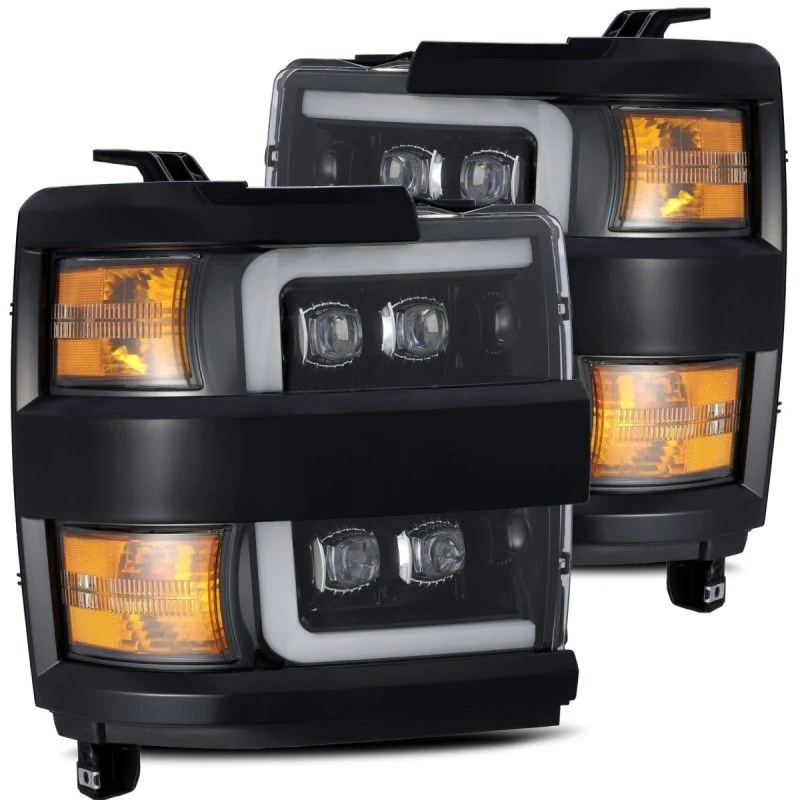 AlphaRex 15-18 Chevy 2500HD NOVA LED Proj Headlight Plank Style Jet Blk w/Activ Light/Seq Signal/DRL - Image 5