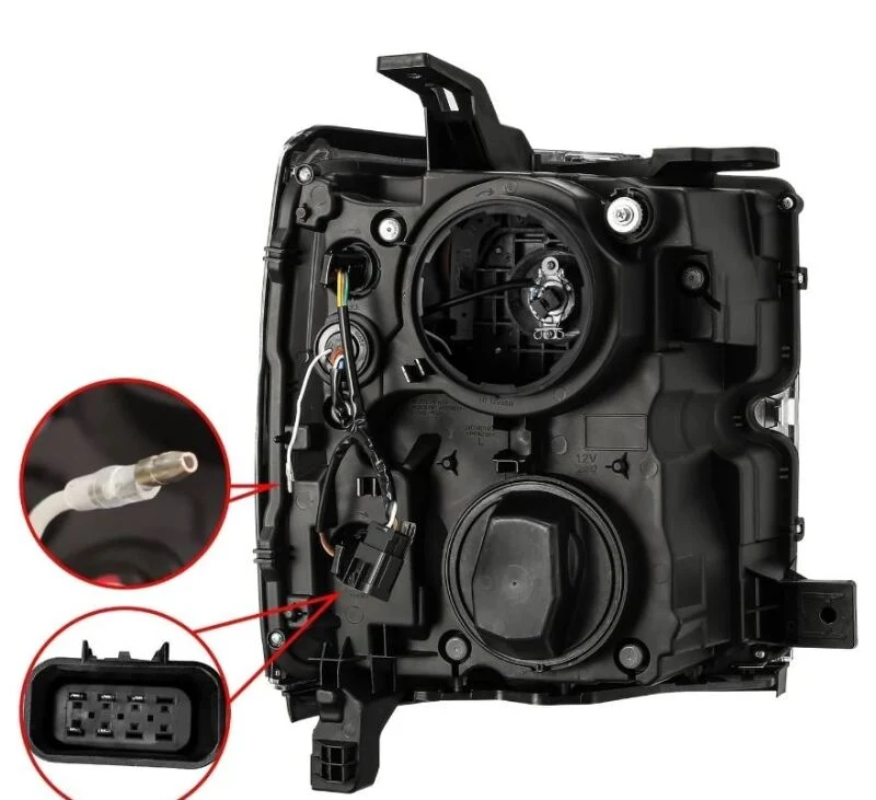 AlphaRex 15-19 Chevy Silverado 2500/3500 LUXX-Series Proj. Headlights Blk w/Actv SeqSig & SBDRL - Image 6