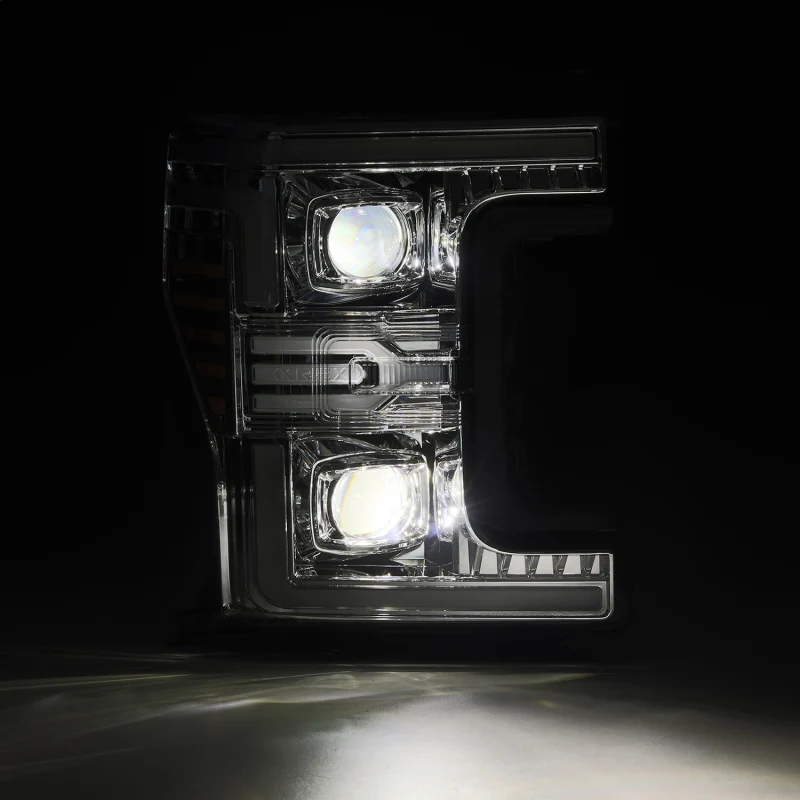 AlphaRex 17-19 Ford F-250/350/450/550 Super Duty LUXX-Series LED Proj Headlights Chrome w/SS & SBDRL - Image 7