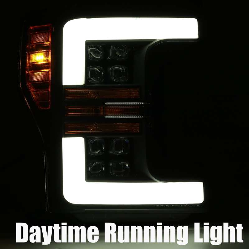 AlphaRex 17-19 Ford F-250 SD NOVA LED Proj Headlights Plank Style Gloss Blk w/Activ Light/Seq Signal - Image 7