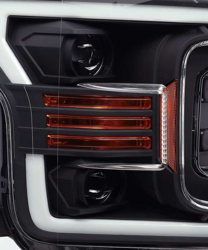 AlphaRex 18-19 Ford F-150 PRO-Series Proj Headlights Plank Style Matte Blk w/Activ Light/Seq Signal - Image 4