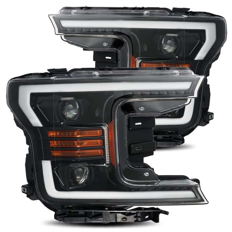 AlphaRex 18-20 Ford F-150 LUXX LED Proj Headlights Plank Style Jet Blk w/Activ Light/Seq Signal/DRL - Image 5