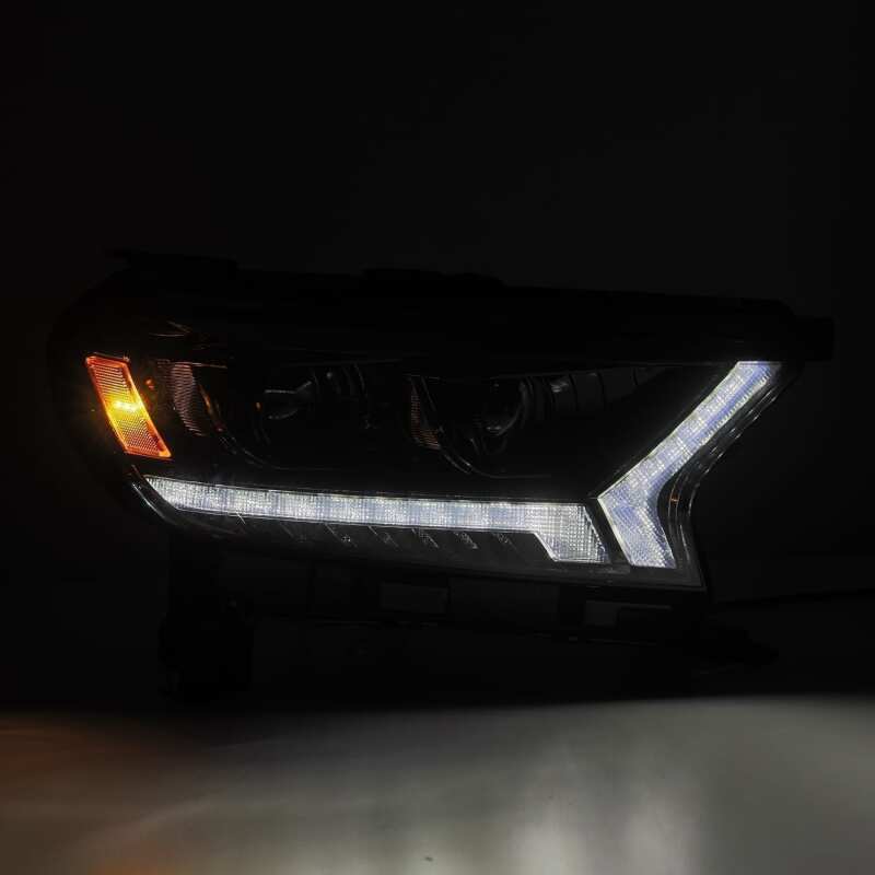 AlphaRex 19-21 Ford Ranger LUXX LED Proj Headlights Plank Style Black w/Seq Signal/DRL - Image 7
