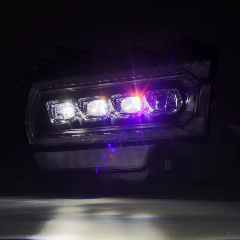 AlphaRex 19-21 Ram 2500 NOVA LED Proj Headlights Plank Style Black w/Activ Light/Seq Signal/DRL - Image 2