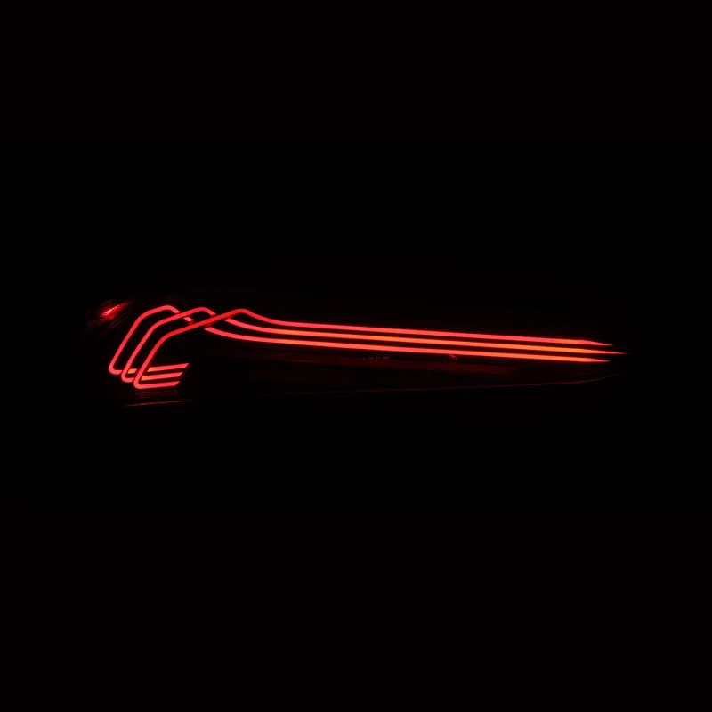 AlphaRex 20-24 Toyota Supra LUXX-Series Laser Style LED Tail Lights Black-Red - Image 2
