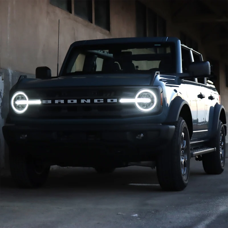 AlphaRex 21-23 Ford Bronco NOVA LED Projector Headlights Black - Image 12
