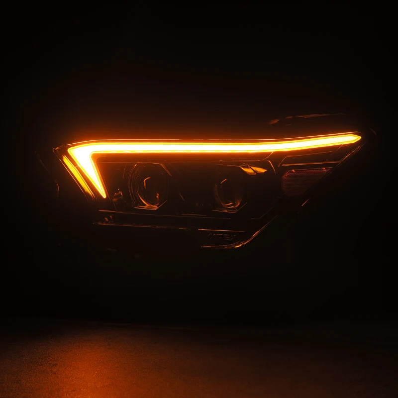 AlphaRex 23-24 Toyota Tacoma LUXX-Series LED Proj Headlights Alpha Blk w/Actv Light & Seq. Sig + DRL - Image 2
