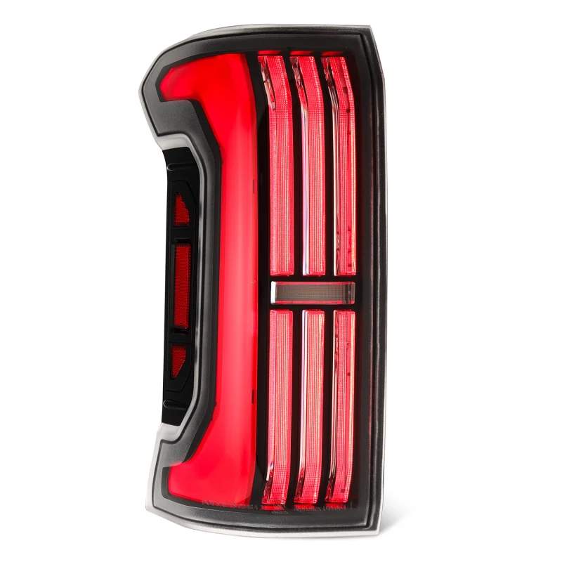 AlphaRex 24-25 Toyota Tacoma NOVA-Series LED Prismatic Tail Lights - Black Red - Image 3