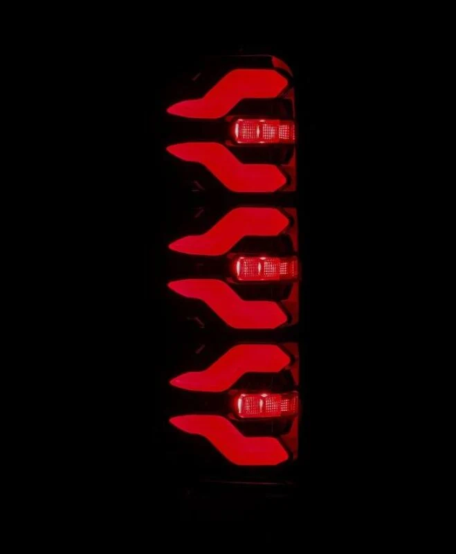 AlphaRex 87-96 Ford Bronco/F-150 Luxx-Series LED Tail Lights - Black Red - Image 5