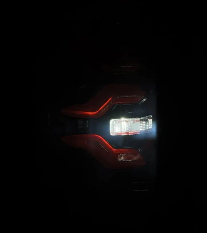 AlphaRex 87-96 Ford Bronco/F-150 Luxx-Series LED Tail Lights - Black Red - Image 8