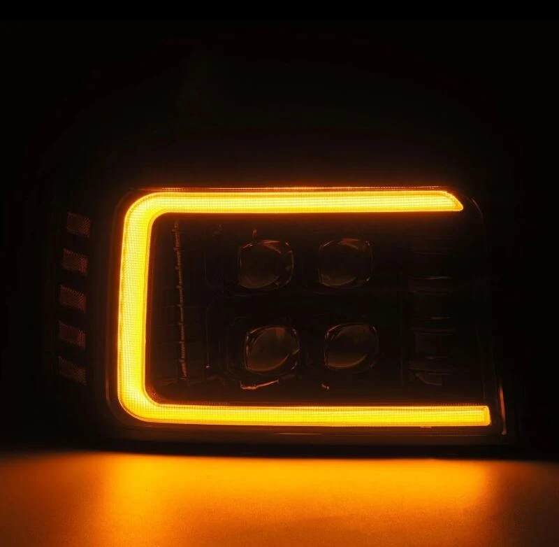 AlphaRex 92-96 Ford F-Series/Bronco NOVA-Series LED Proj Headlight Alpha-Bk w/Actv Light SS & SBDRL - Image 3