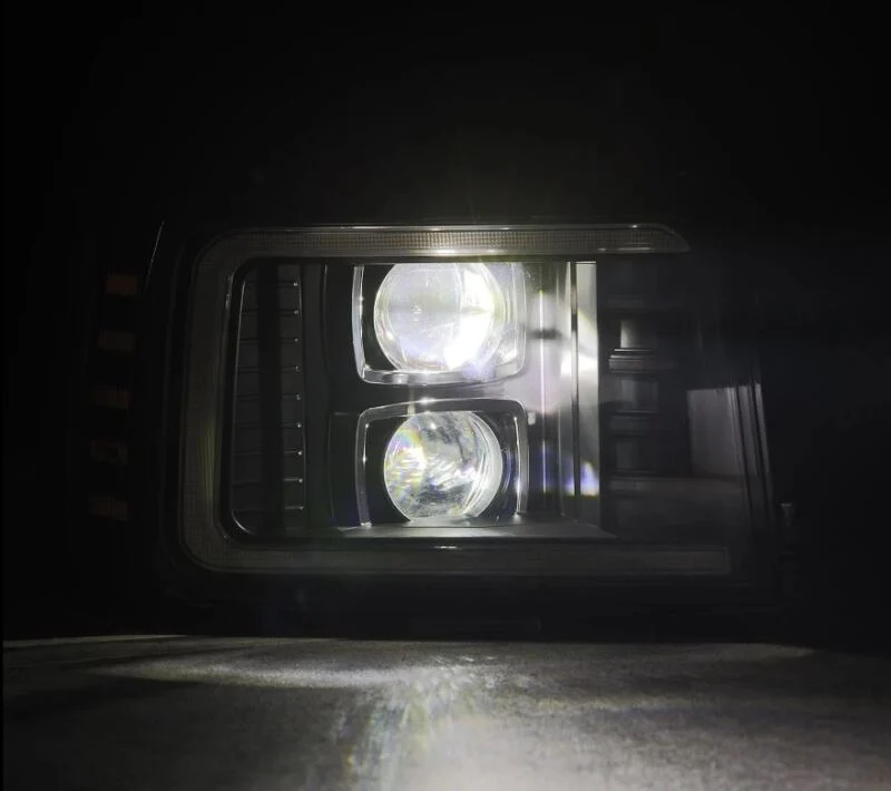 AlphaRex 92-96 Ford F-Series/Bronco PRO-Series Proj Headlight Blk w/Seq. Sig & DRL - Image 6