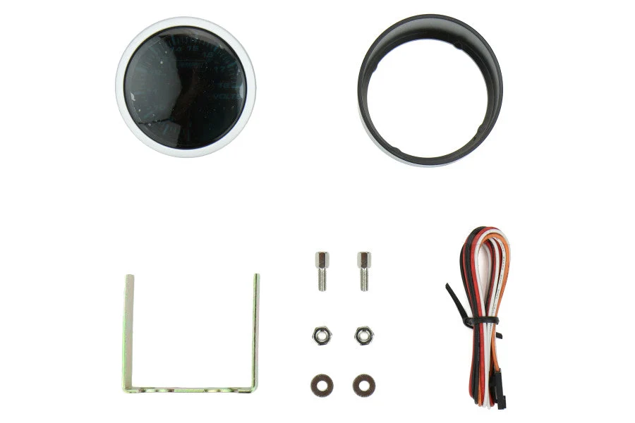 2-1/16" Amber / White - Electric Volt Gauge - Image 3