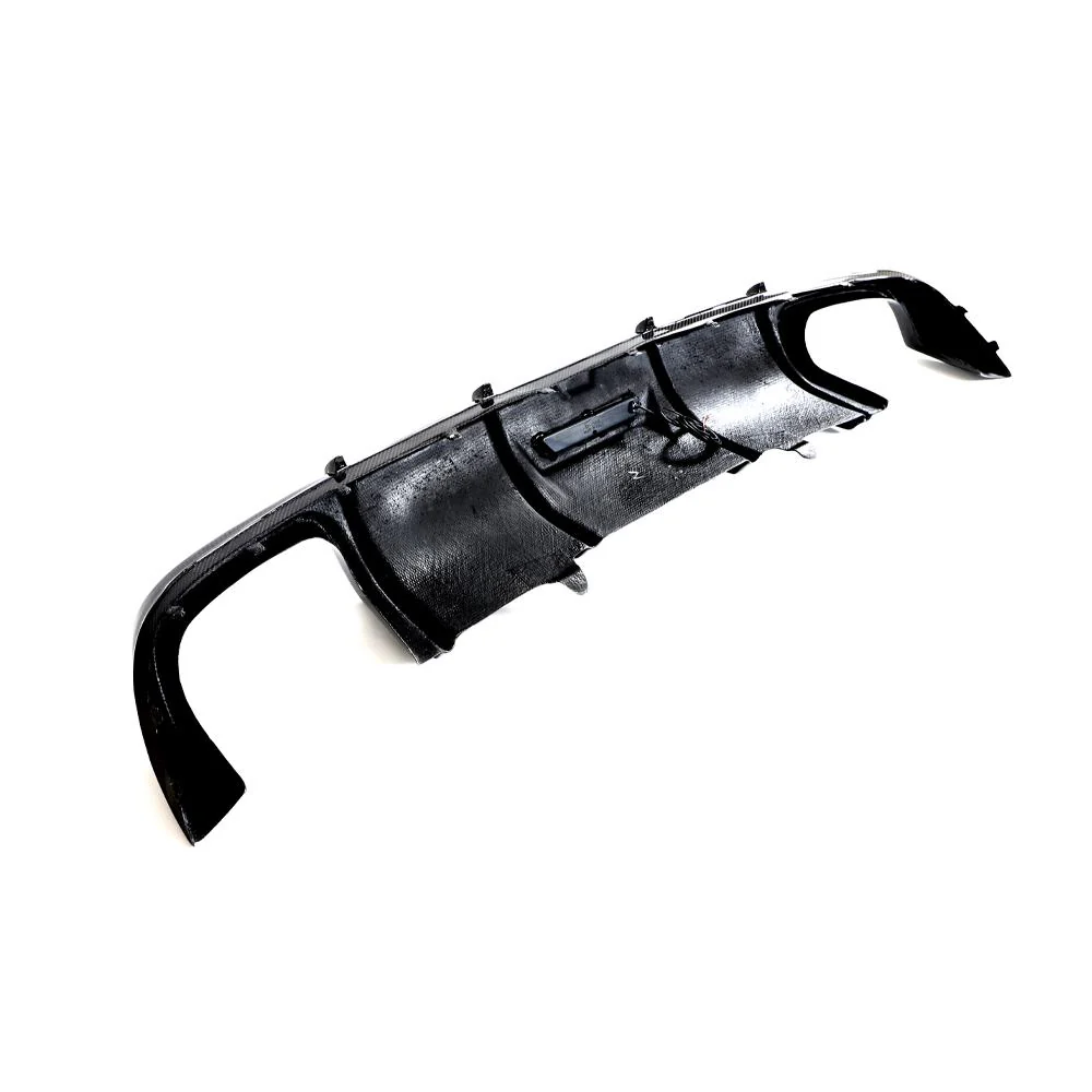 Audi A4 B9 Sedan Carbon Fiber Gloss Black Rear Bumper Diffuser 2018 - 2019 - Image 10