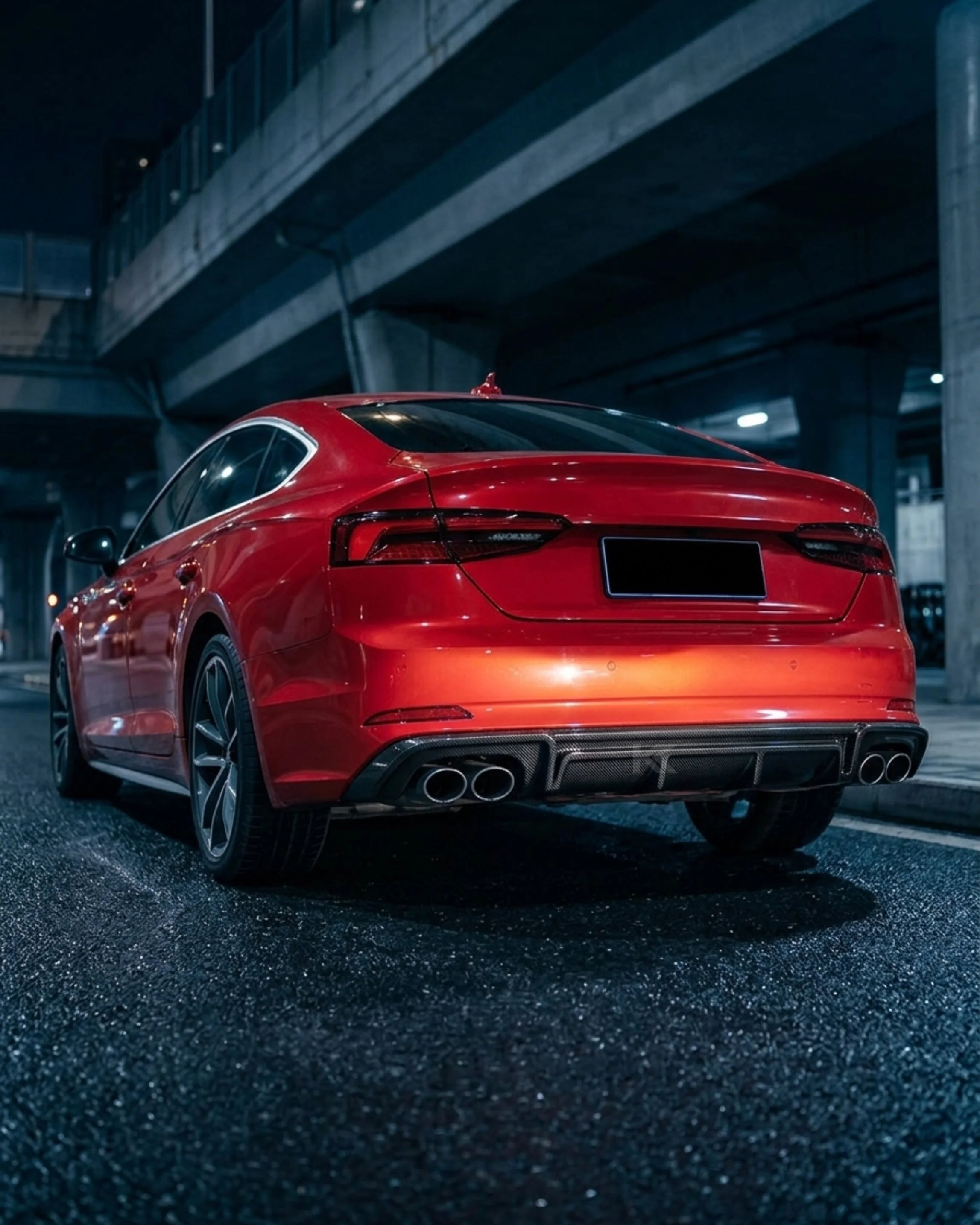 2017–2019 Audi A5 S-Line / S5 B9 Coupe & Sportback S5 Style Rear Bumper Diffuser – Carbon Fiber - Image 7