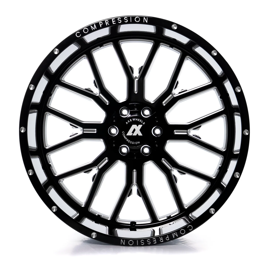 AXE COMPRESSION TRUCK AX6.0 GLOSS BLACK MILLED 24x12 ET.-44 6x135-6x139 - Image 2
