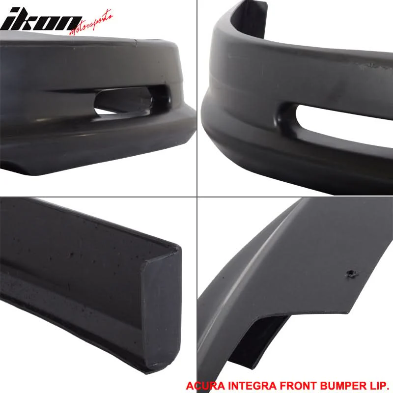 Black PP Mugen Front & Rear Bumper Lip Fits 98-01 Acuraintegra - Image 6