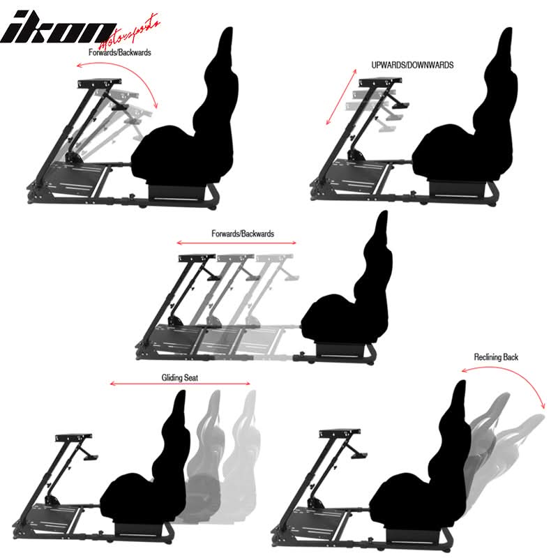 Black Racing Seat Steering Wheel Stand 20Logitech G29 Thrustmaster - Image 2