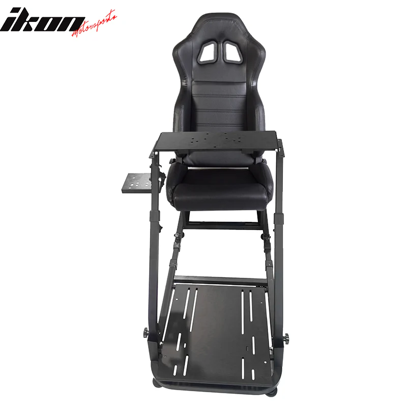 Black Racing Seat Steering Wheel Stand Logitech G29 Thrustmaster - Image 2