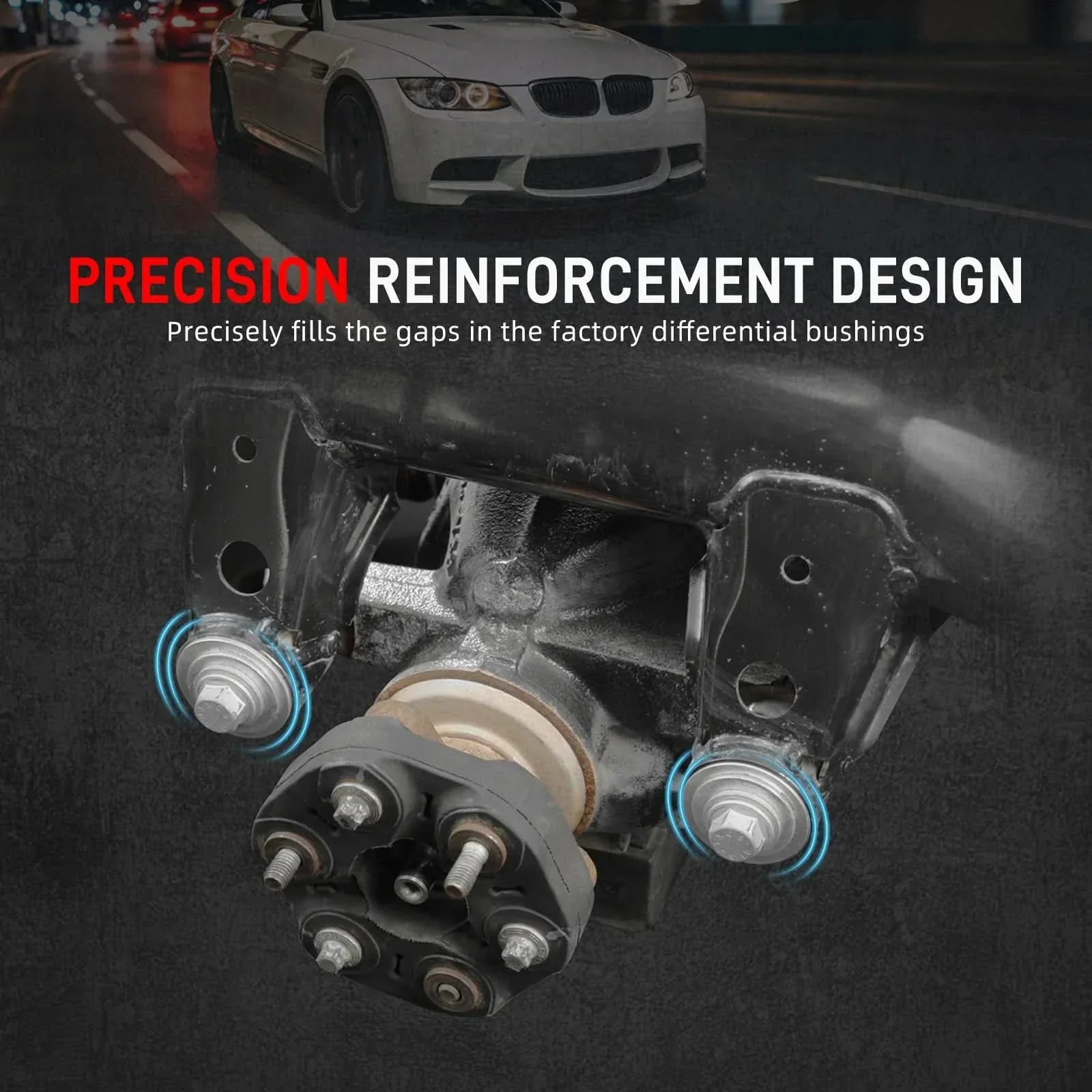 BMW 1 Series E81 E82 E87 E88 / 3 Series E90 E91 E92 E93 Billet Aluminum Rear Differential Mount Insert Kit 2005 - 2013 - Image 5