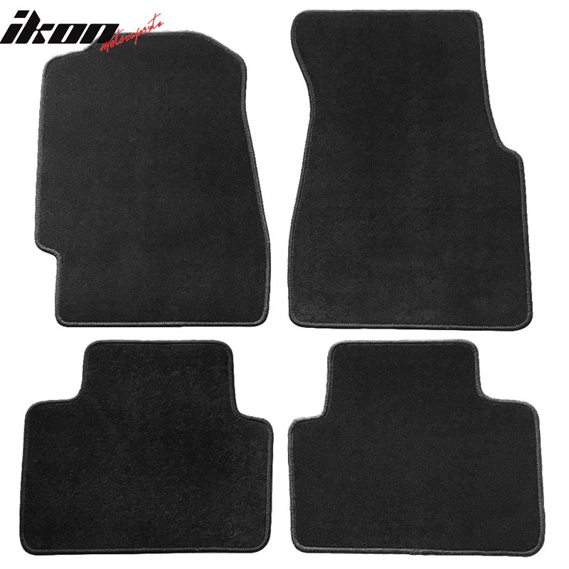 Car Floor Mat for 1992-1995 Honda Civic Black Carpet 4PC Nylon - Image 2