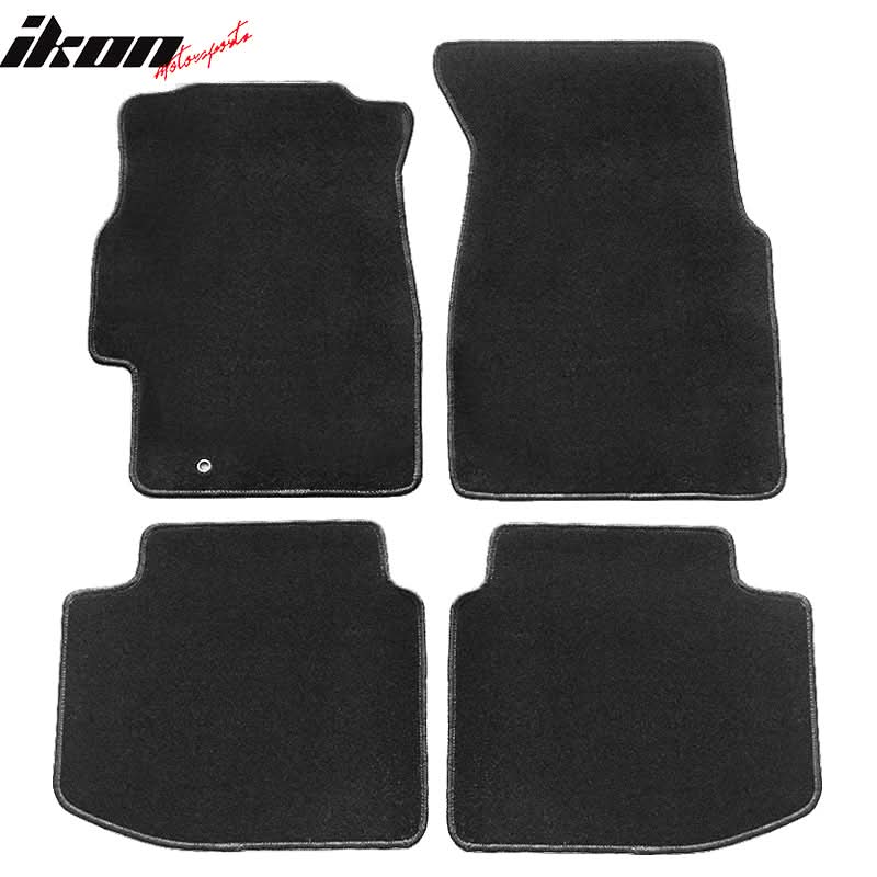 Car Floor Mat for 1996-2000 Honda Civic Black Carpet 4PC Nylon - Image 3