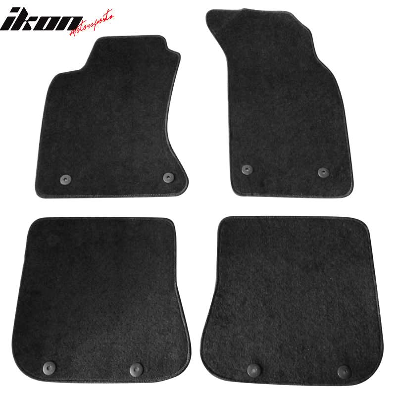 Car Floor Mat for 1996-2001 Audi A4 Black Carpet 4PC Nylon - Image 2