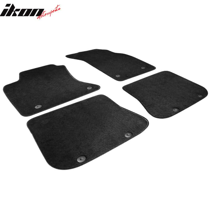 Car Floor Mat for 1996-2001 Audi A4 Black Carpet 4PC Nylon - Image 3