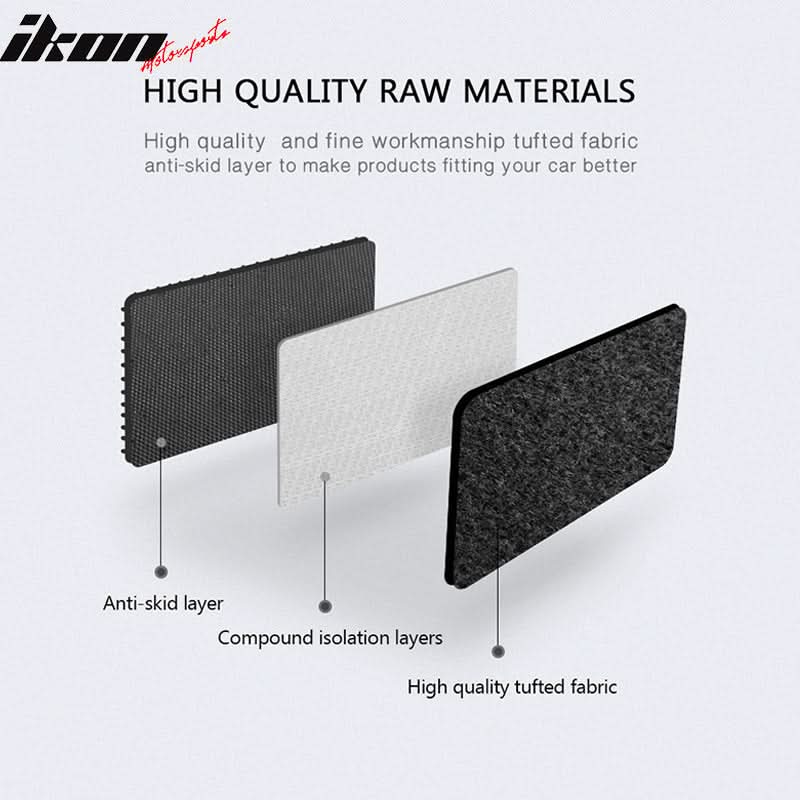 Car Floor Mat for 1998-2003 Toyota Sienna Black Carpet 6PC Nylon - Image 5