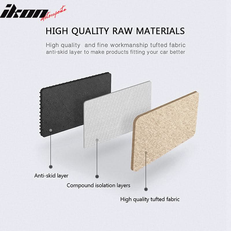 Car Floor Mat for 2000-2007 Ford Focus Beige Carpet 4PC Nylon - Image 6