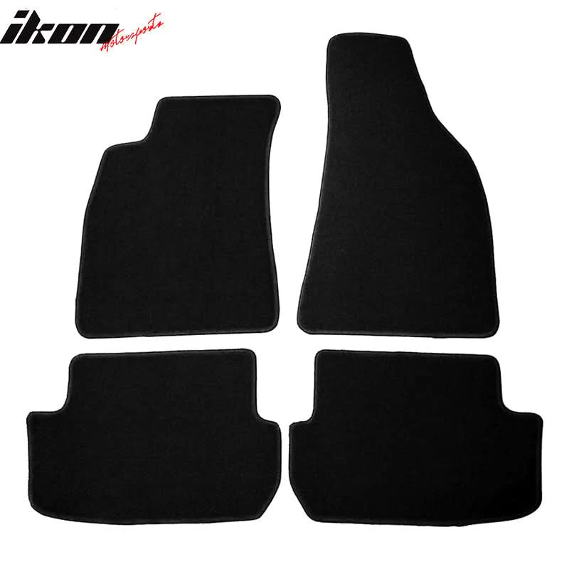 Car Floor Mat for 2002-2004 Audi A4 Black Carpet 4PC Nylon - Image 2