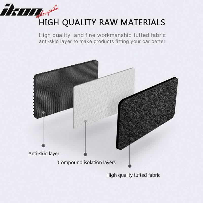 Car Floor Mat for 2003-2008 Mazda 6 Black Carpet 4PC Nylon - Image 5