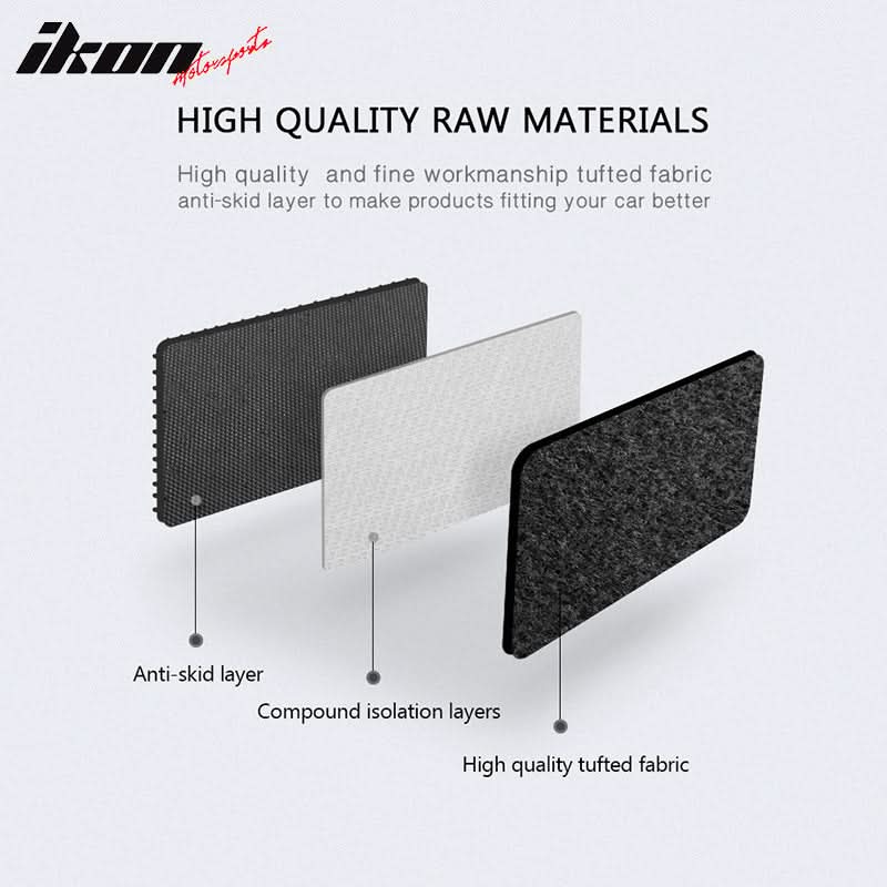 Car Floor Mat for 2003-2012 Mercedes SL Black Anti Slip  Nylon 2PCS - Image 6