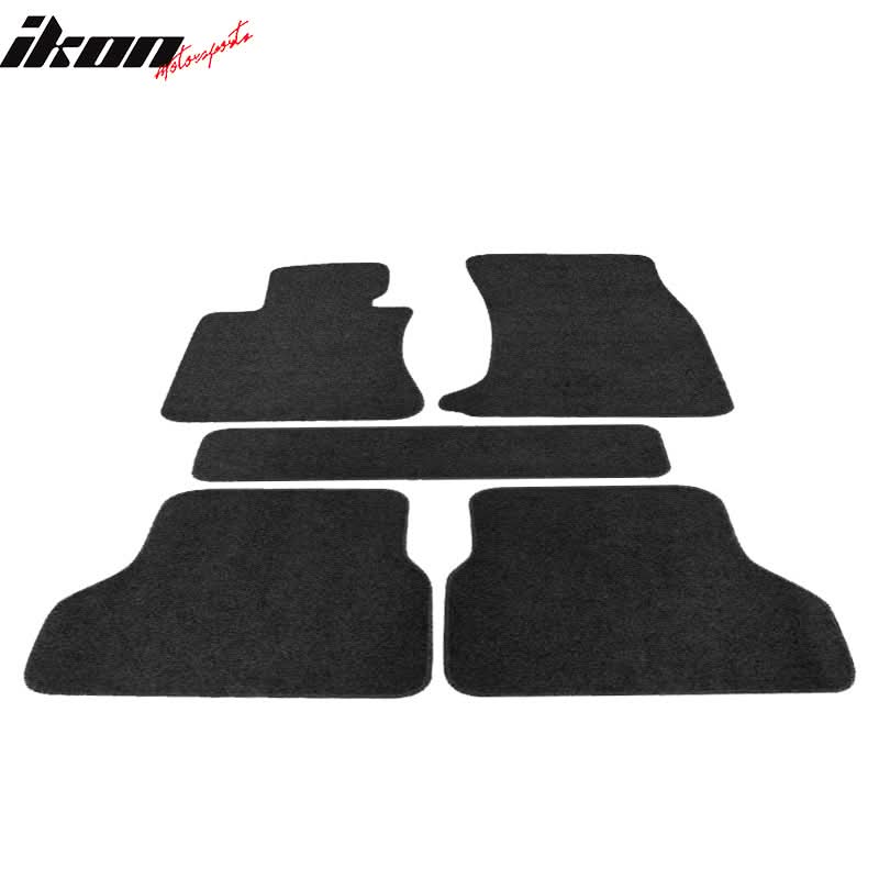 Car Floor Mat for 2004-2009 BMW E60 5 Series Black Carpet 5PC Nylon - Image 2