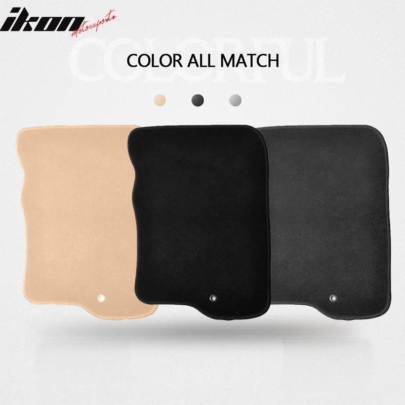 Car Floor Mat for 2005-2010 Nissan Frontier Black Carpet 3PC Nylon - Image 4