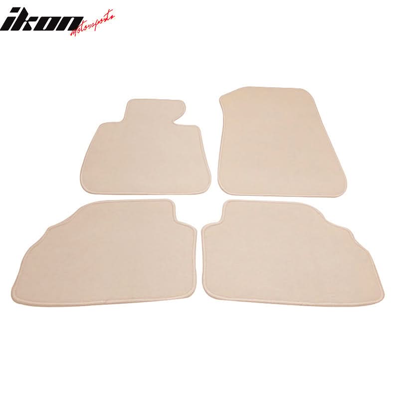 Car Floor Mat for 2007-2013 BMW E92 3 Series Beige Carpet 4PC Nylon - Image 3