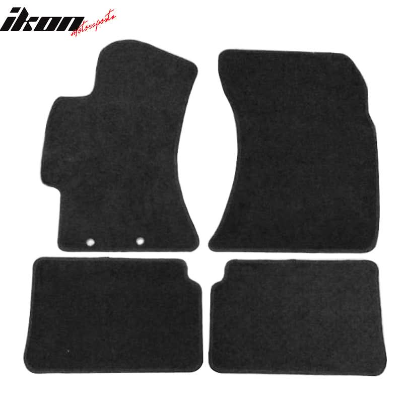 Car Floor Mat for 2008-2011 Subaru Impreza Black Carpet 4PC Nylon - Image 2
