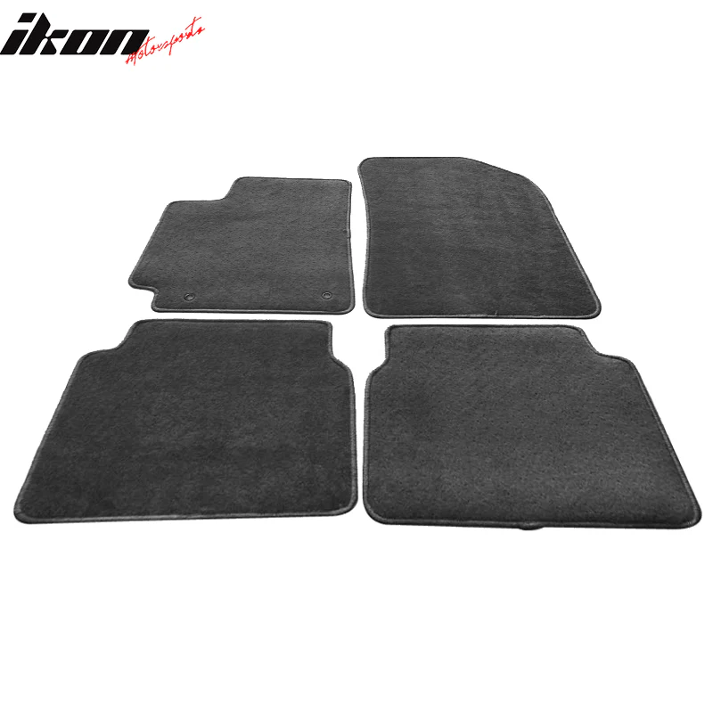 Car Floor Mat for 2009-2013 Toyota Corolla Gray Carpet 4PC Nylon - Image 3