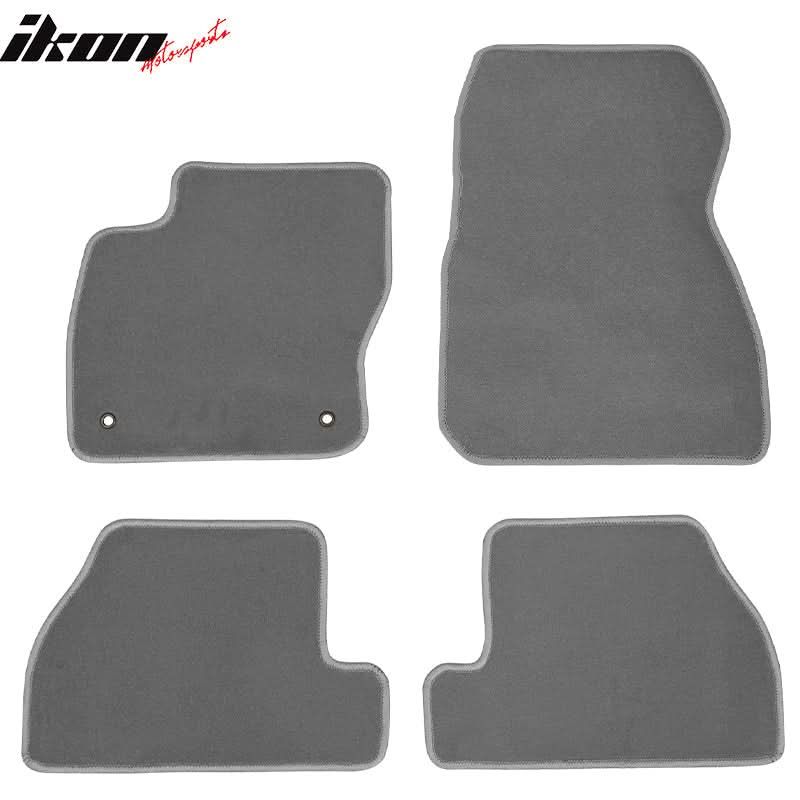 Car Floor Mat for 2011-2015 Ford Focus Gray Carpet 4PC Nylon - Image 2
