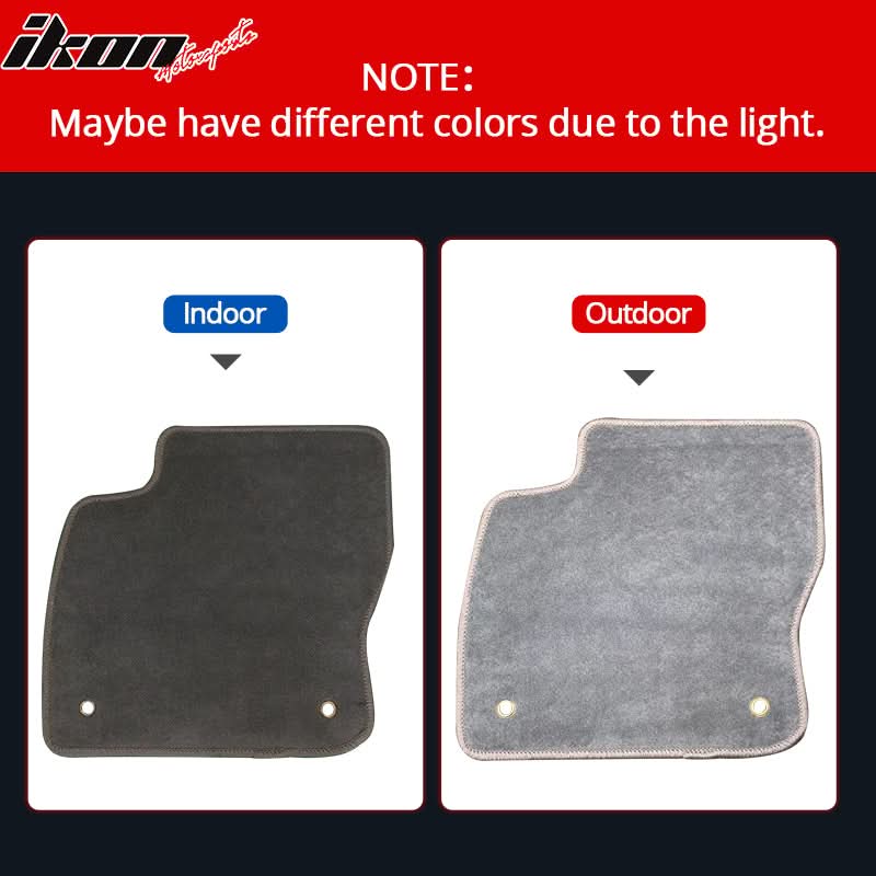 Car Floor Mat for 2011-2015 Ford Focus Gray Carpet 4PC Nylon - Image 6