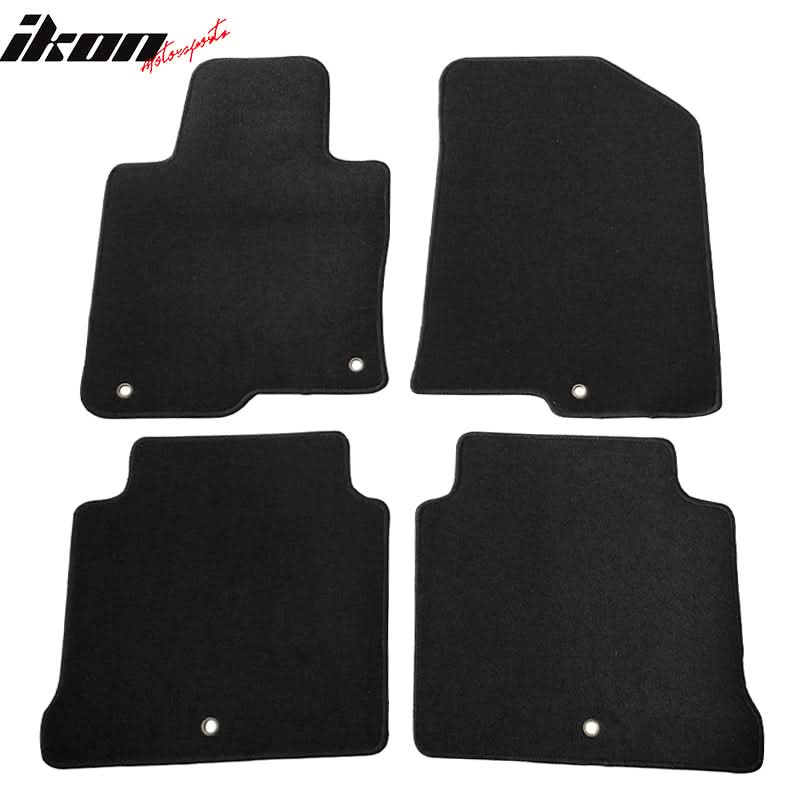 Car Floor Mat for 2016-2020 Kia Optima Black Carpet 4PC Nylon - Image 2