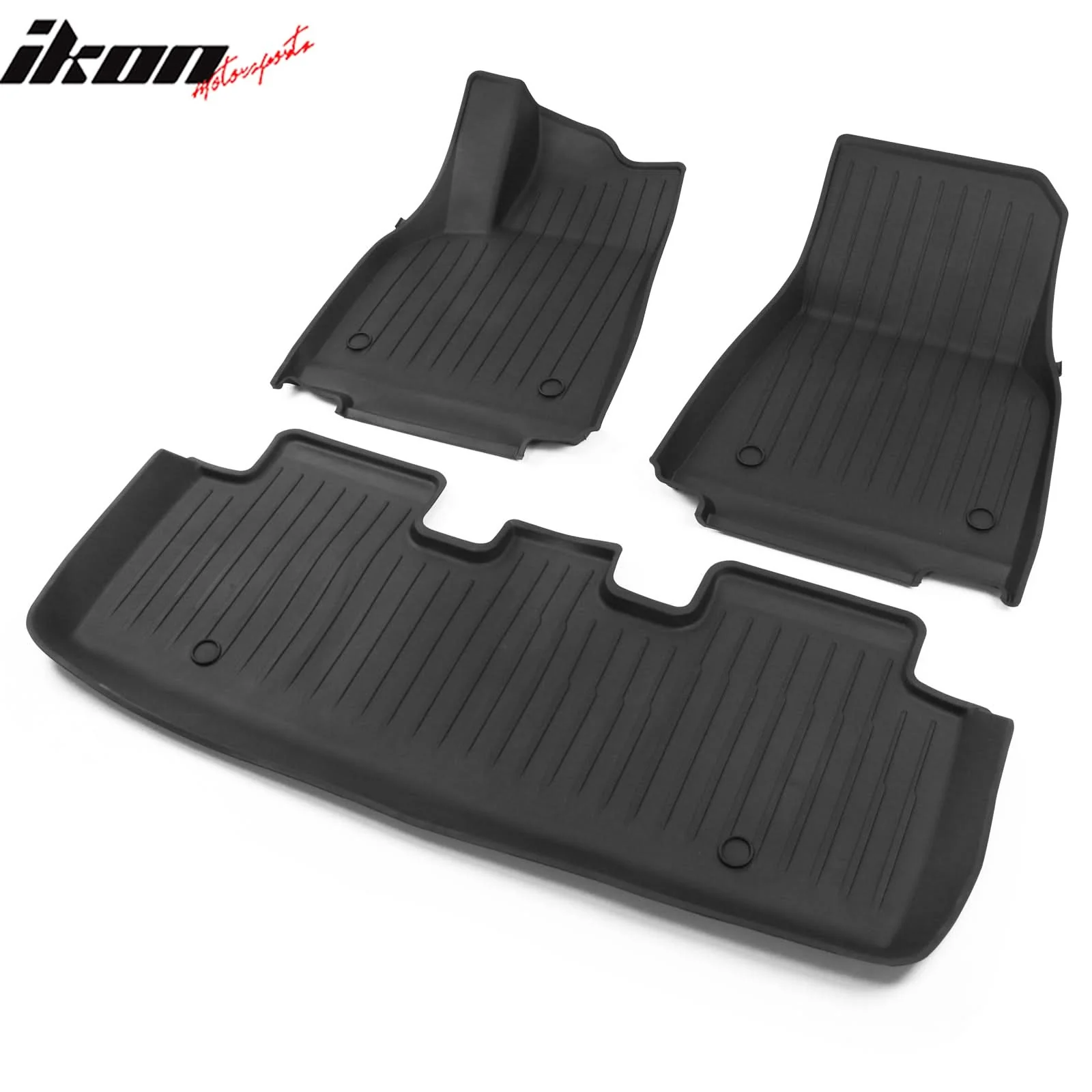 Car Floor Mat for 2020-24 Tesla Model Y 3D Black Carpets Injection TPE - Image 6
