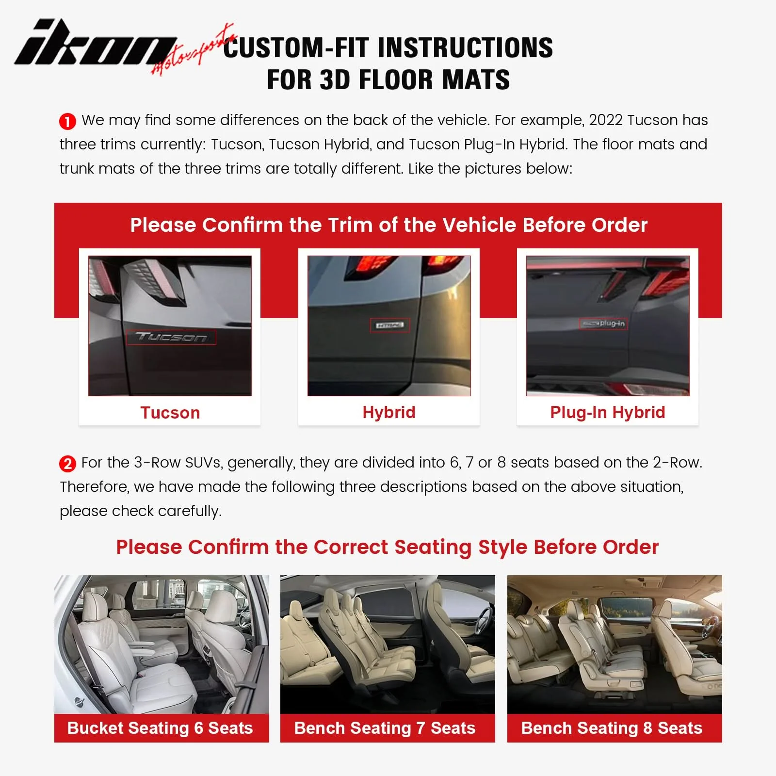 Car Floor Mat for 2023-2025 Honda CR-V All Weather 3D Front Rear  Line - Image 2