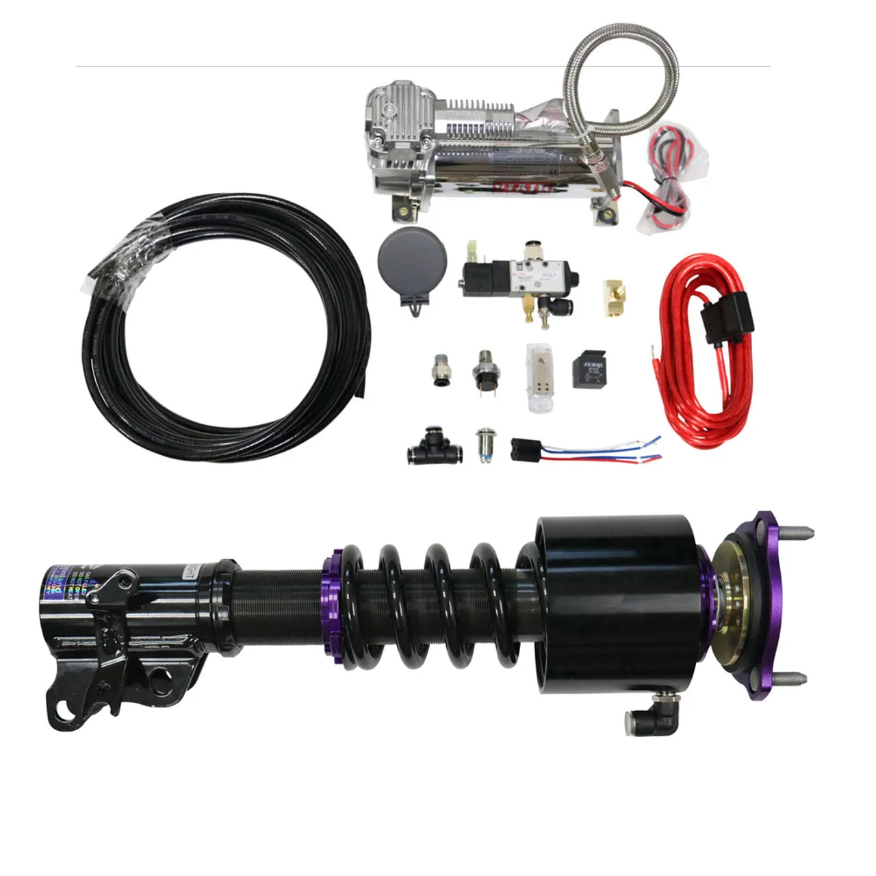 D2 Racing RS Coilovers with Front Air Cups Kit for 2009-2013 Infiniti G37 Convertible and 2014-2015 - Image 4
