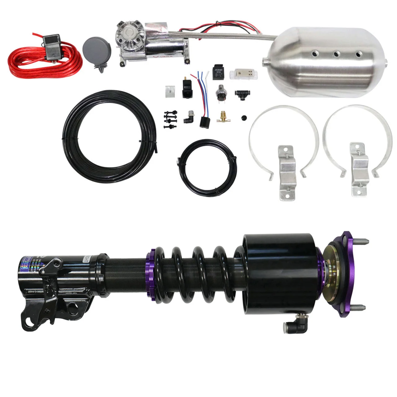 D2 Racing RS Coilovers with Front Air Cups Kit for 2014+ Infiniti Q50 RWD and 2017+ Infiniti Q60 RWD - Image 2