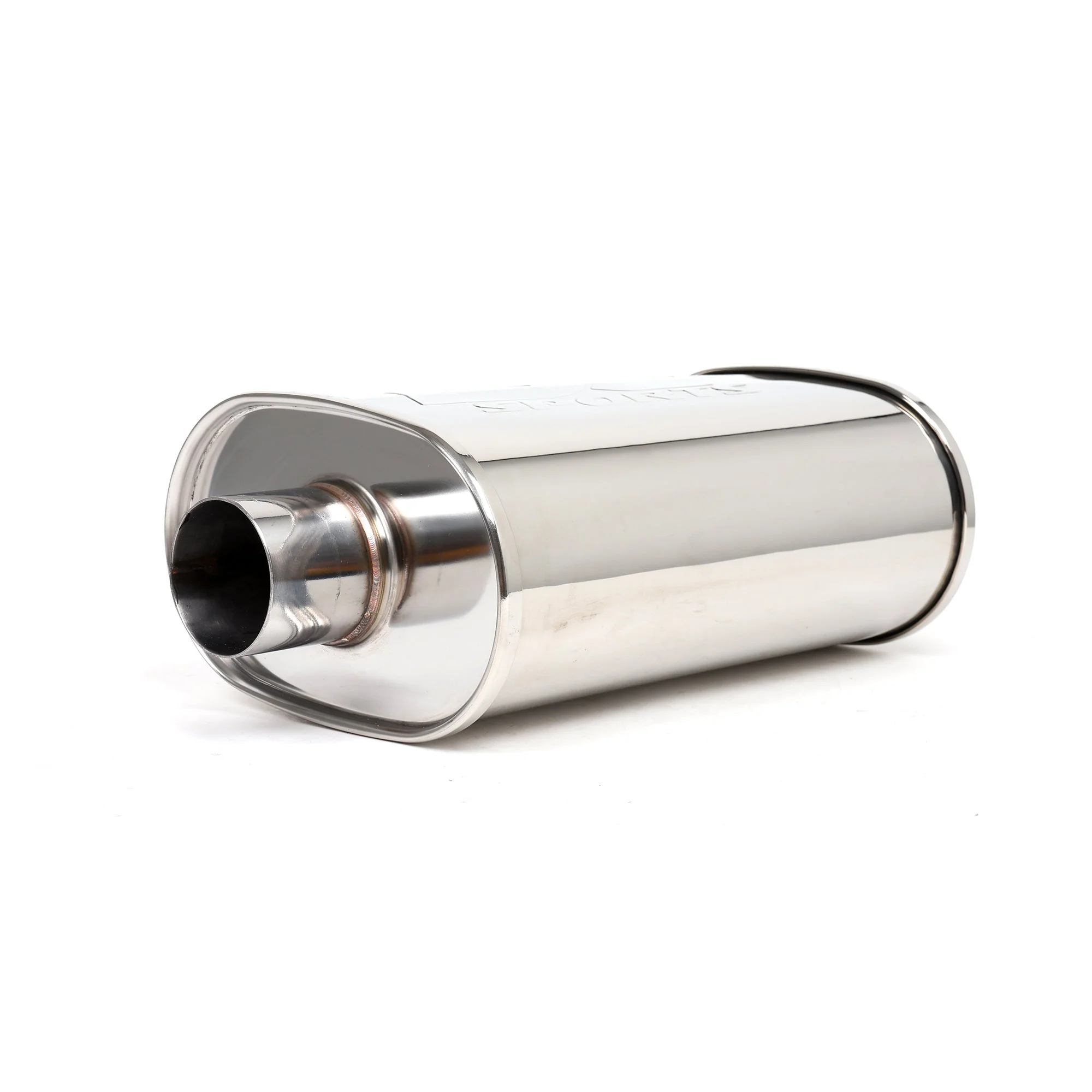 DC Sports Universal Oval Muffler 2.5" Inlet 2.5" Outlet