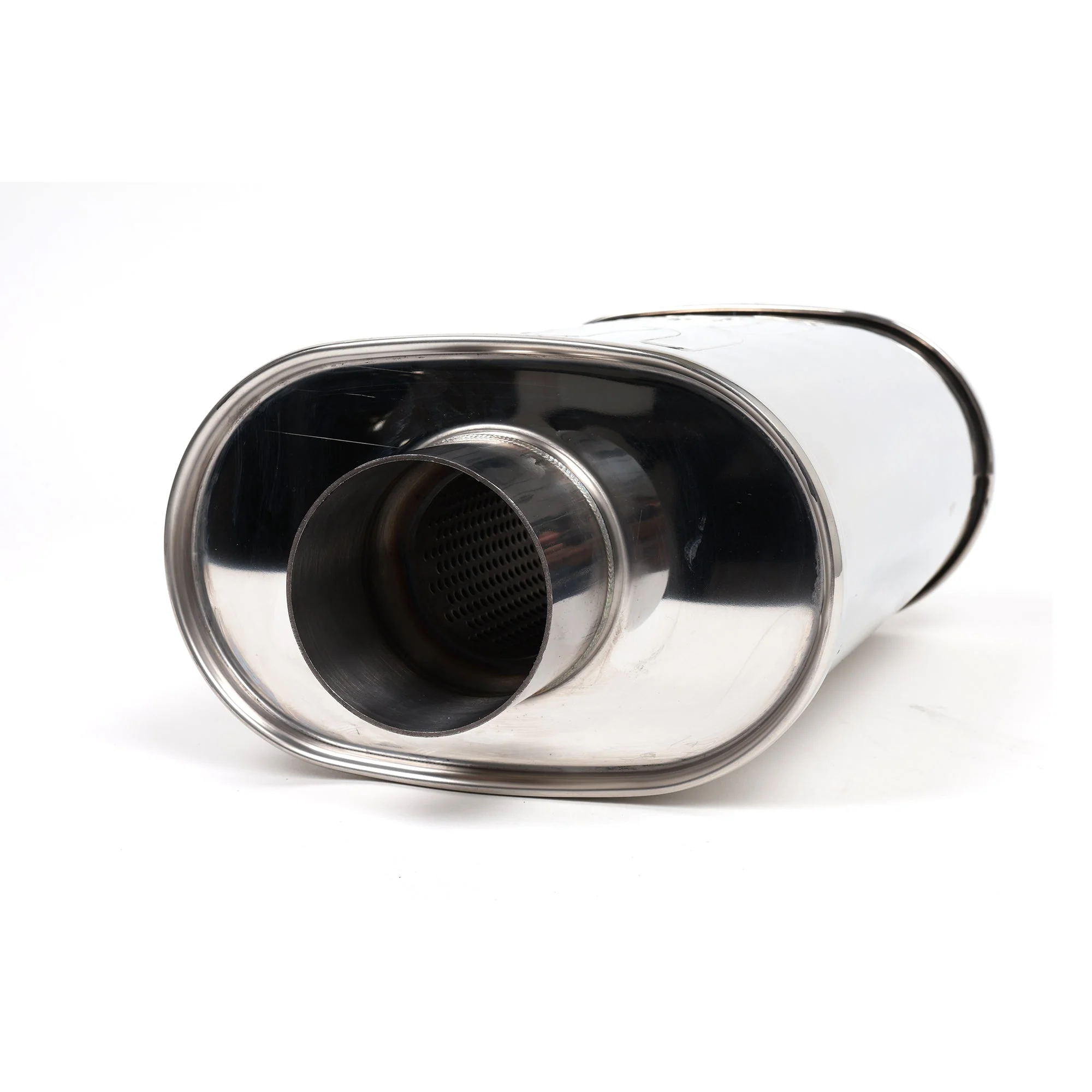 DC Sports Universal Oval Muffler 2.5" Inlet / 3" Outlet - Image 5