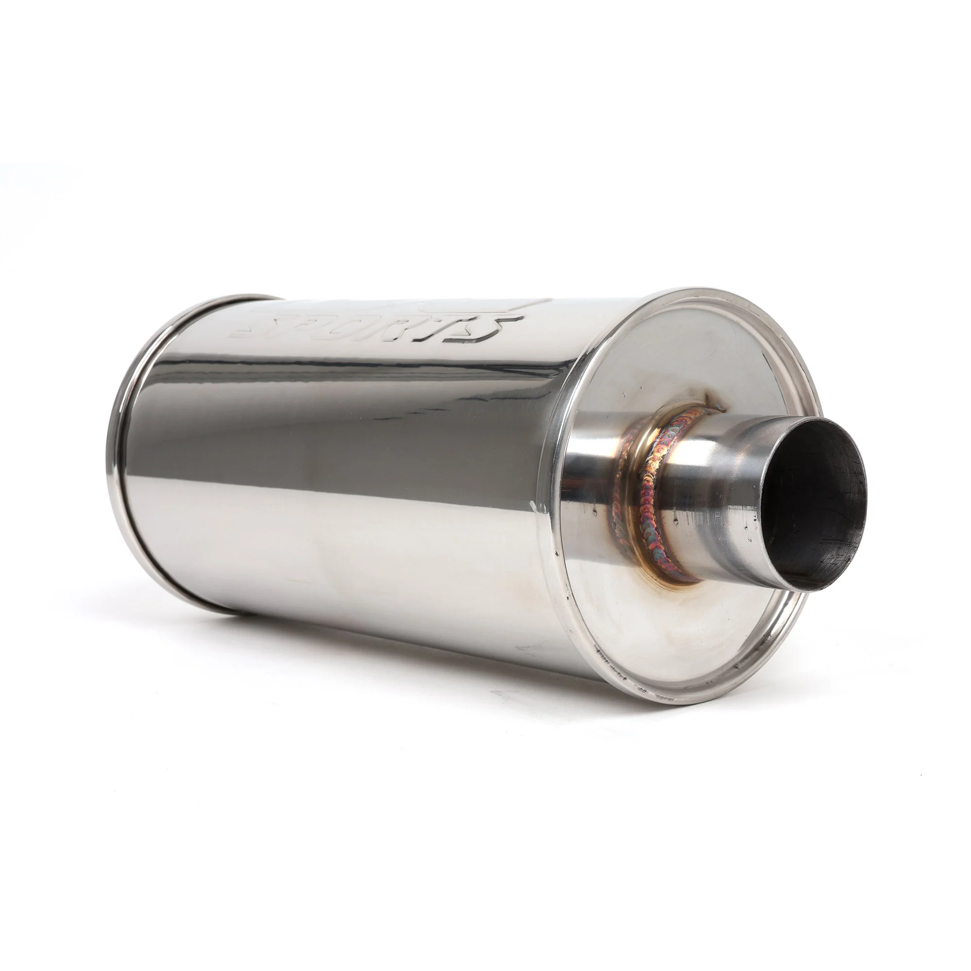 DC Sports Universal Round Muffler 2.5" Inlet / 2.5" Outlet - Image 4