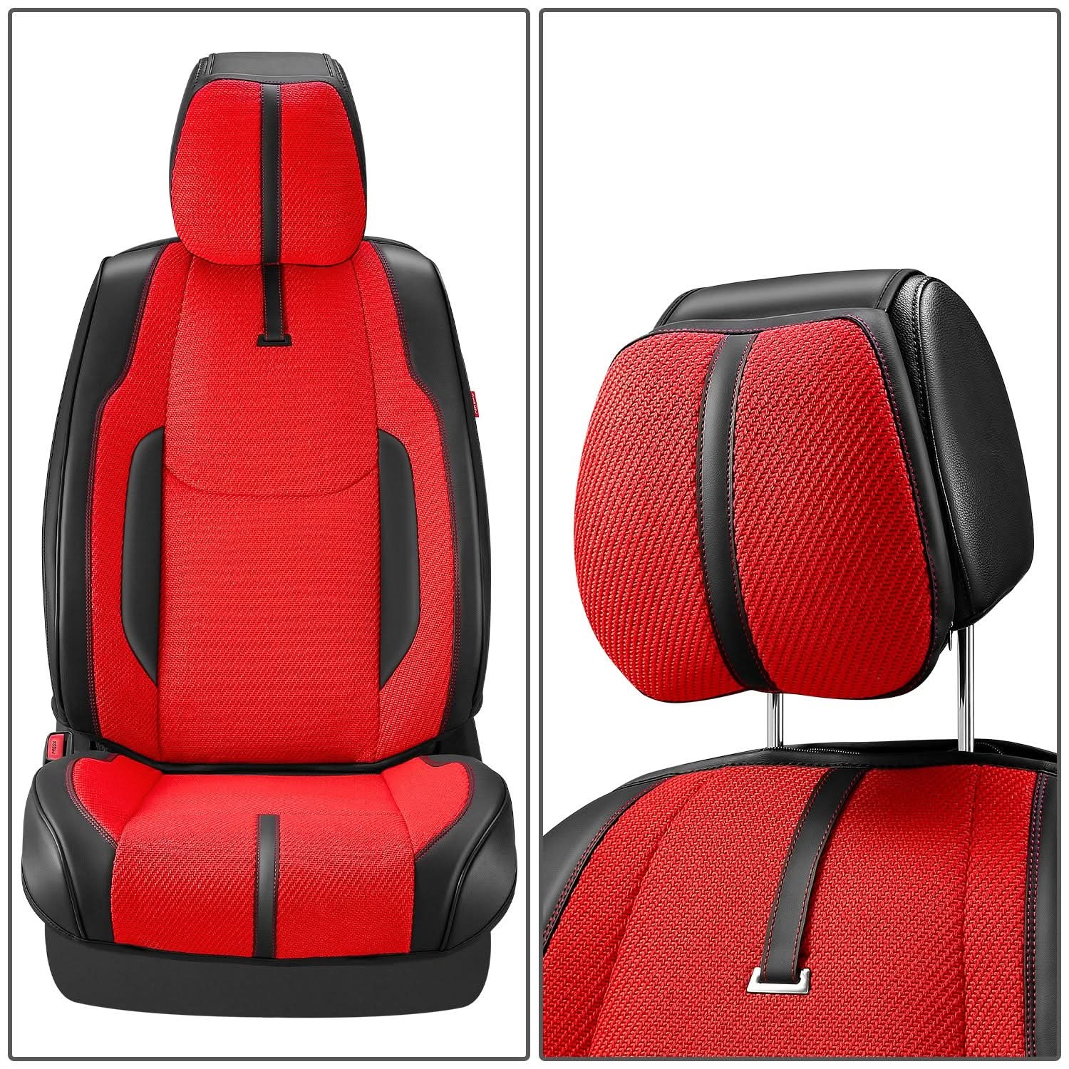 Drive Series Full Set Seat Covers - Black/Red - Image 3